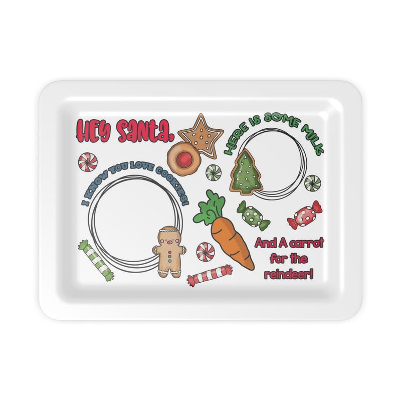 Hey Santa Christmas Cookie Tray - Scratchproof & Easy Clean