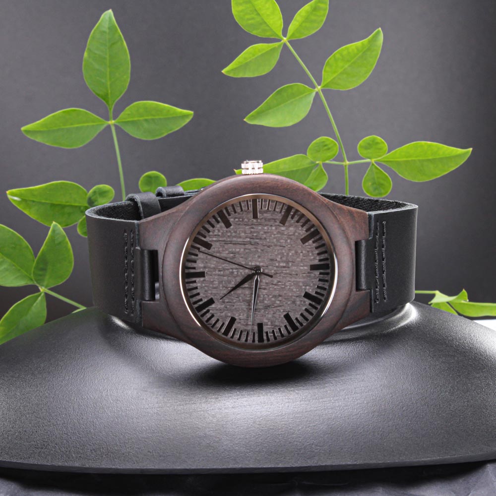 To My Dad Engraved Wooden Watch - Perfect Timeless Gift for Dad