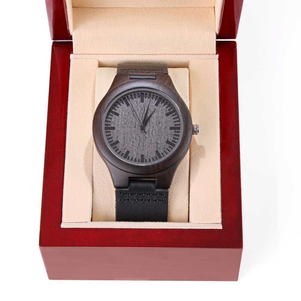 To My Dad Engraved Wooden Watch - Perfect Timeless Gift for Dad